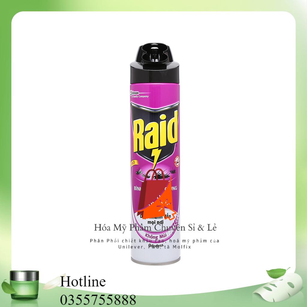 Raid Xịt côn Trùng Chai 600 ml + Tặng Thêm 100ML