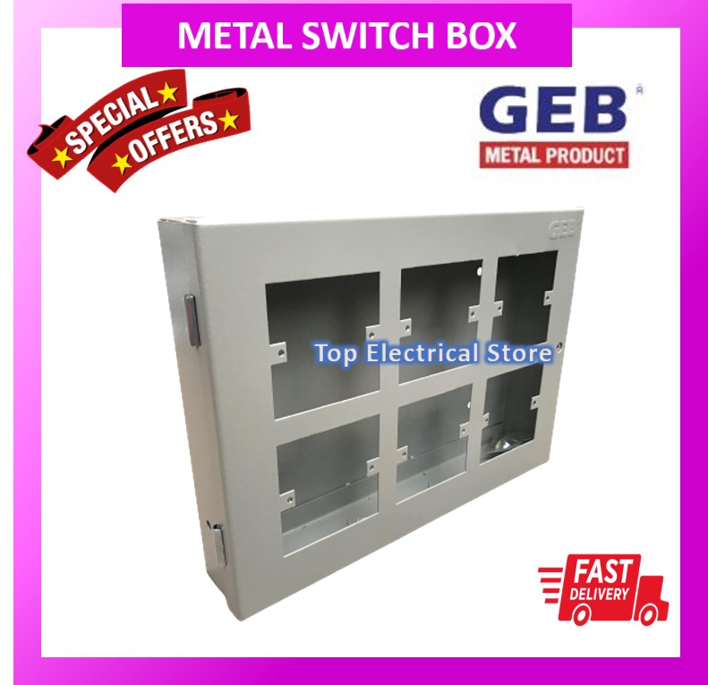 Geb Switches Metal Box 6s Electrical Clad Board Kotak Suis Elektrik