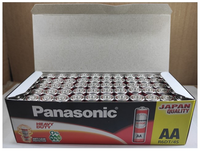 Pin Chính Hãng - 1 Vỉ 4 Viên Pin AA , 2A Panasonic đỏ R6DT-4S