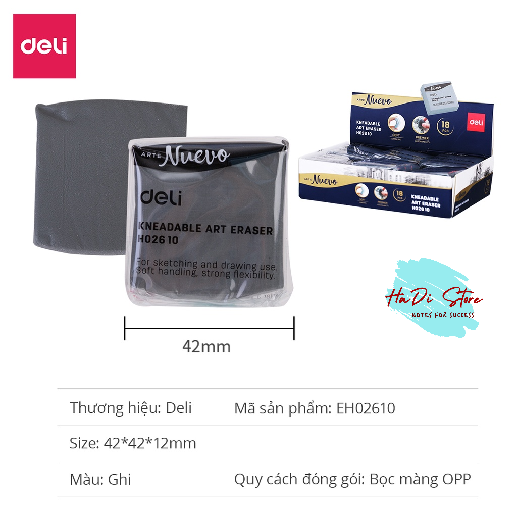 Gôm tẩy đất sét Deli (Mã SP:Deli-G-Clay)