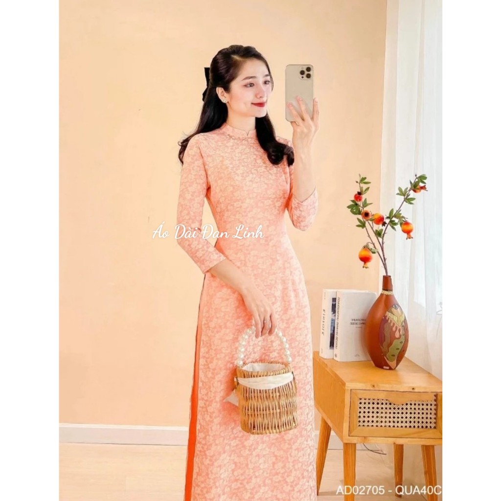 Áo dài gấm Thanh Liễu cao cấp đủ màu - Áo Dài Đan Linh