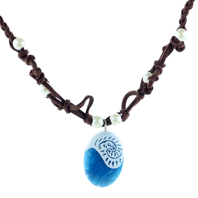 Disney Animated Movie Moana Necklace Goddess's Tefiti Heart Pendant Neck Chain Princess Jewelry For Women Girl