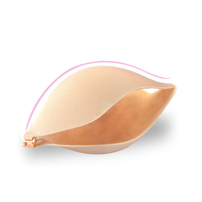 Push Up Silicone Bra Self Adhesive Seamless Strapless Bra Front Closure 3/4 Cup Gel Invisible Bras for Women Backless. 