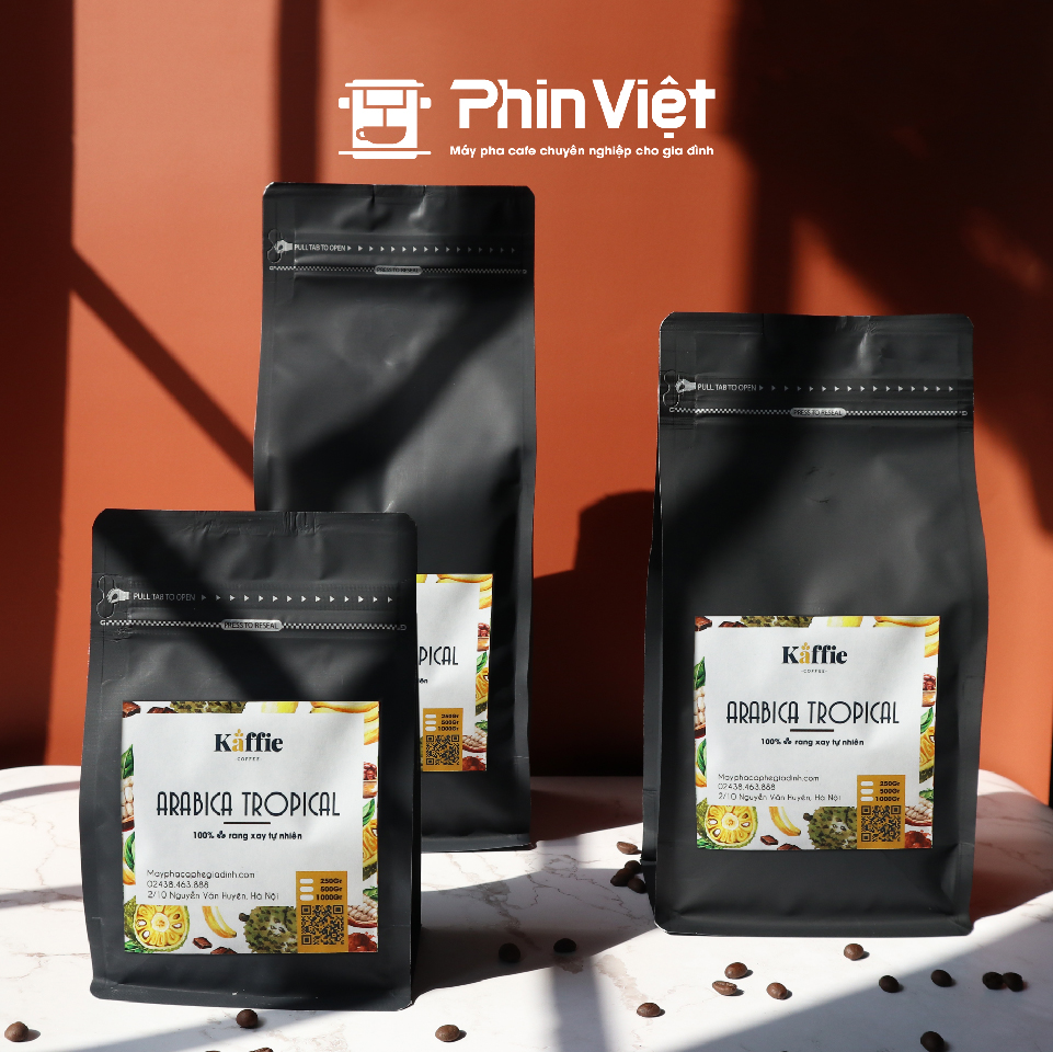 Cà phê hạt Kaffie Arabica Tropical - Cà phê nguyên chất rang mộc