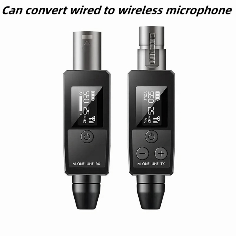 (HPIE) UHF Wireless Microphone Transmitter Receiver XLR Microphone Wireless System Suitable for 48V Capacitive Microphone Accessories Parts