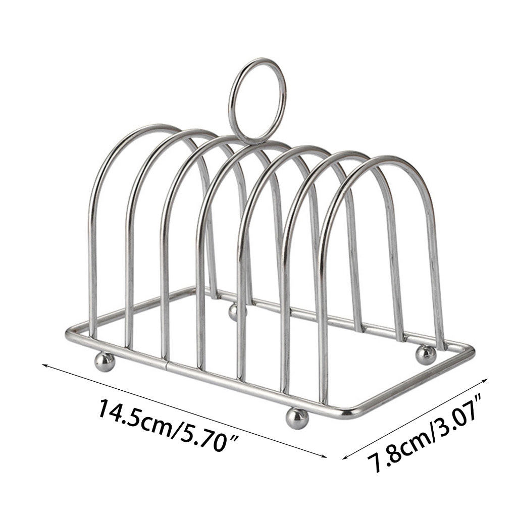 Toast Bread Rack Stainless Steel Bread Holder 6 Slices Bread Display Stand