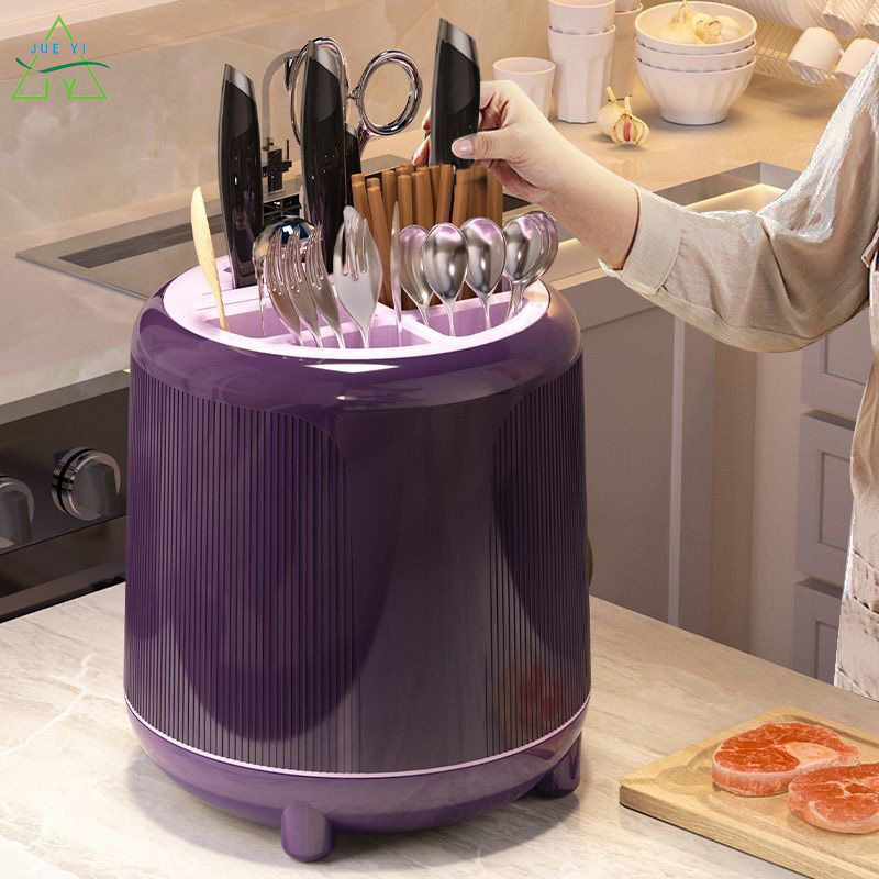 KS 🍳Ống đựng đũa giá cắm dao kệ gài thìa muỗm úp nắp vung nồi hộp nhựa có khay để thớt hứng nước thông minh Hộp đựng đũa giá đỡ bếp túi đựng công cụ xoay được Hộp đựng đũa Hộp đựng đồ giá lưu trữ dao đa năng