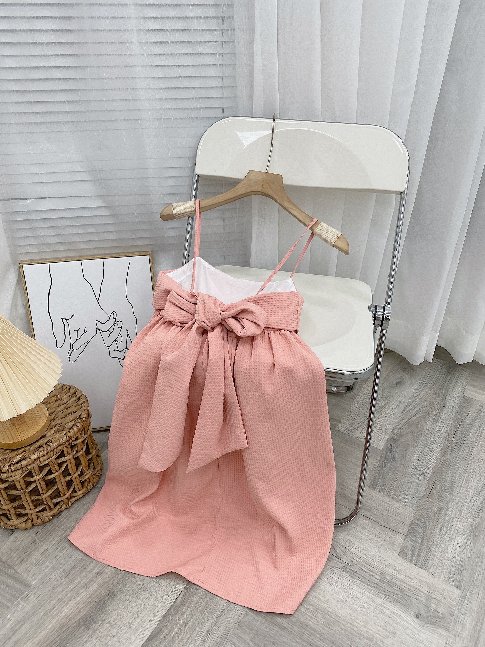Đầm 2 dây cột nơ lưng - Rossy Fashion