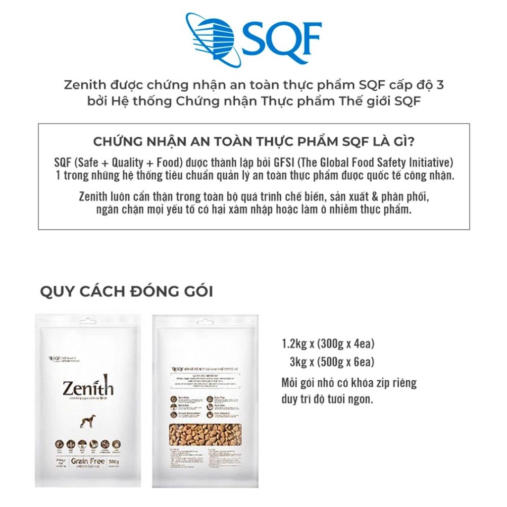 Thức Ăn Hạt Mềm Cho Chó Con Zenith Puppy Vị Gà