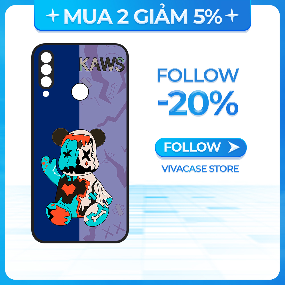 Ốp lưng Vsmart Joy 3/Joy 4/Active 3/Bee 3/...dẻo đen viền bo tròn bảo vệ camera in hình Kaws