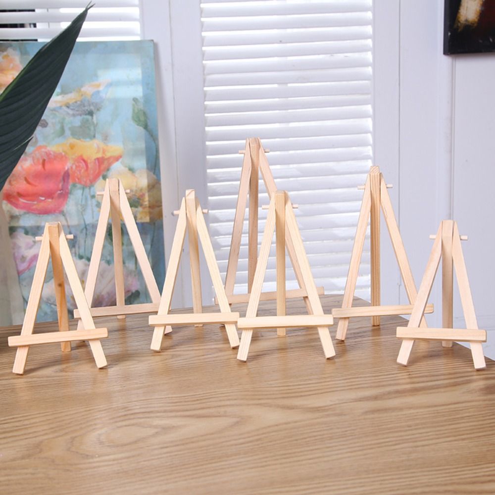 Stand Painting & Sketch Wood Mini Easel Small Foldable Triangle Display Stand Portable Desk Stand Tripod Artist. 