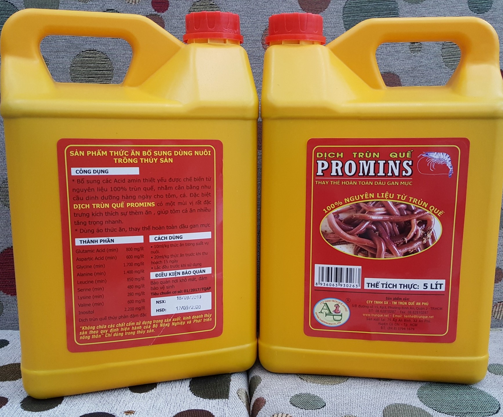 Dịch trùn quế promins dùng cho cá tra can 5 lit