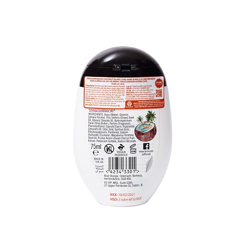 Kem dưỡng da tay và móng Treaclemoon hương dừa 75ML