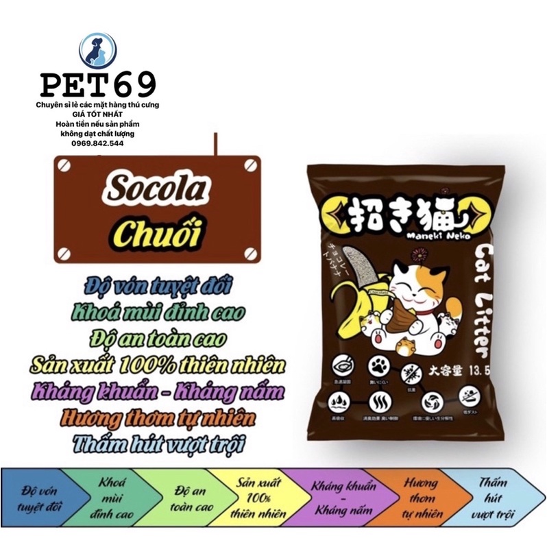 Cát vệ sinh mèo Maneki Neko 5 lít