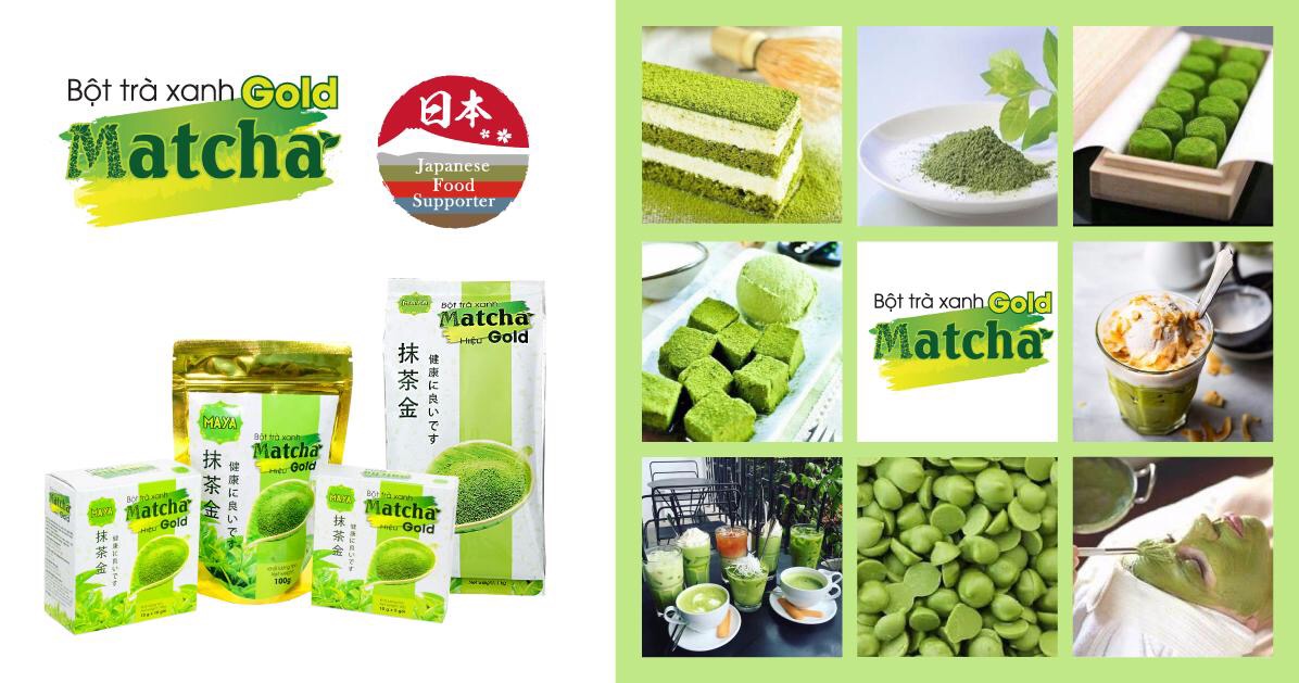 [HCM]Bột trà xanh Matcha Gold- 100gr