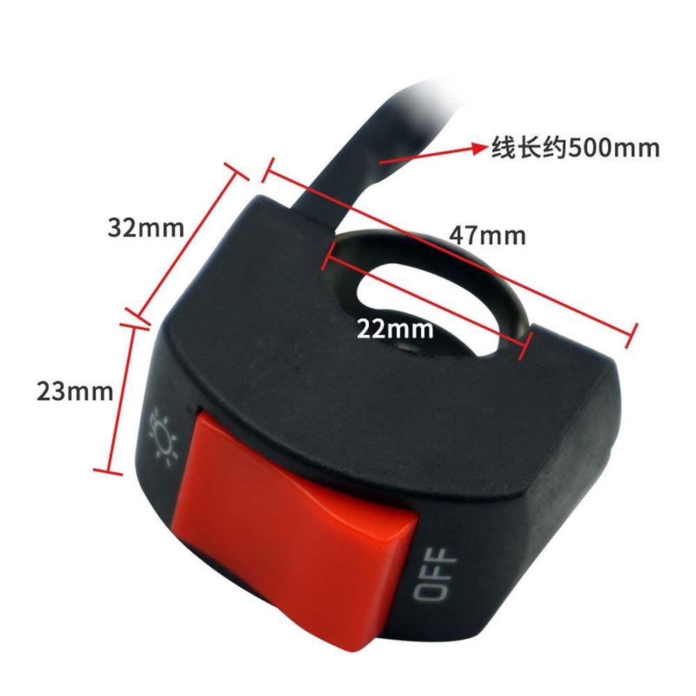 TUO29 12V Waterproof Electronic Bike Button Connector For ATV Push Button Motorcycle Handlebar Mount Switch Spotlight switch Control Switch Motorcycle LED Light Switch