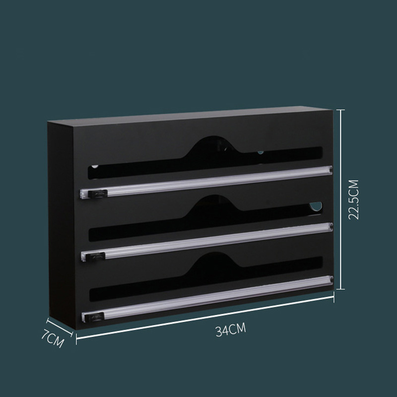 Plastic wrap storage box wall-mounted kitchen self-sealing bag transparent food bag sorting storage box