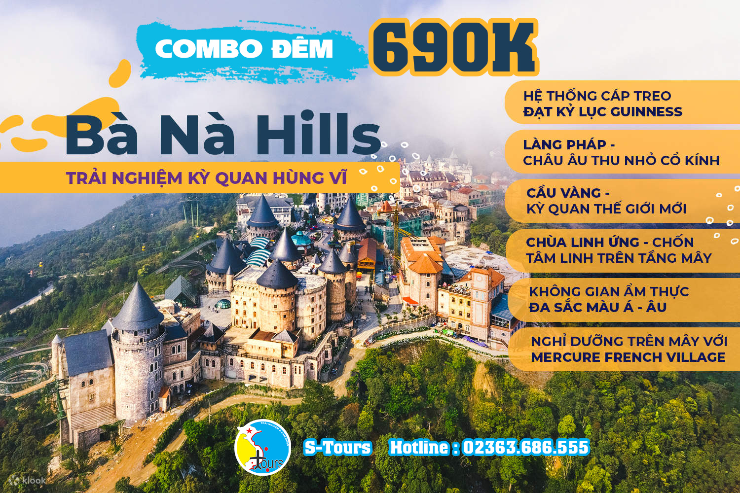 { Evoucher S-Tours } COMBO BÀ NÀ ĐÊM
