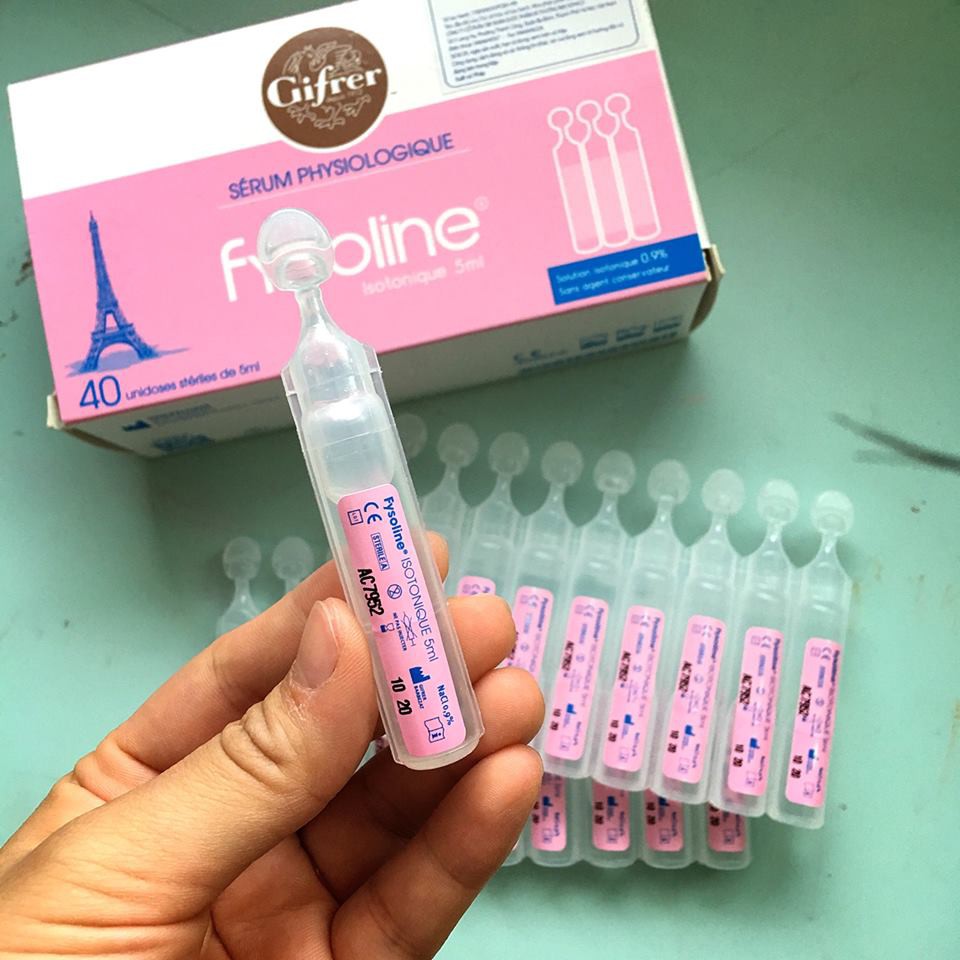 Fysoline - Nước muối sinh lý Pháp - Vệ sinh mắt, mũi, miệng cho bé