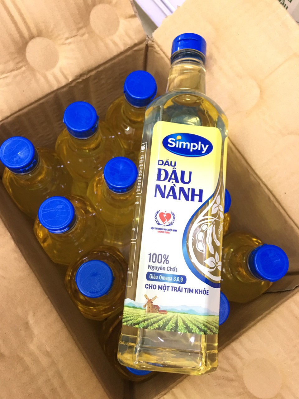 Dầu ăn simly đậu nành - chai 1 lít