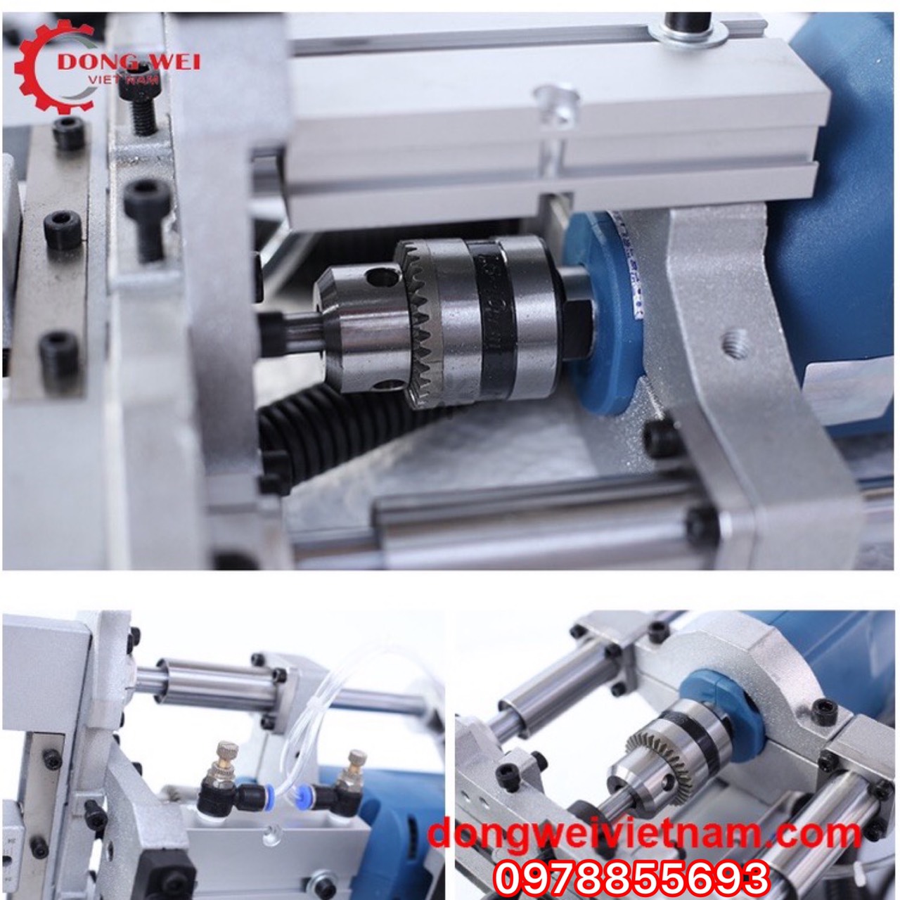 Máy khoan liên kết chốt cam gỗ cầm tay