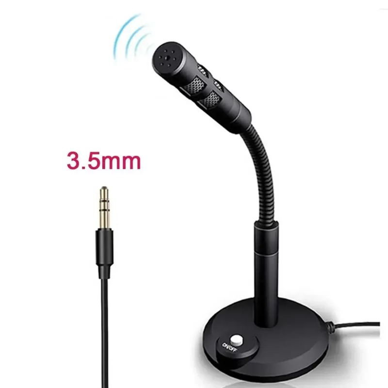 【Ready Stock+FREE Shipping+COD 】K10 USB K6 3.5mm Studio Microphone Speech Mic Stand Holder USB Desktop Wired Mic Mini Notebook Computer For PC Laptops Sound Card Recording.