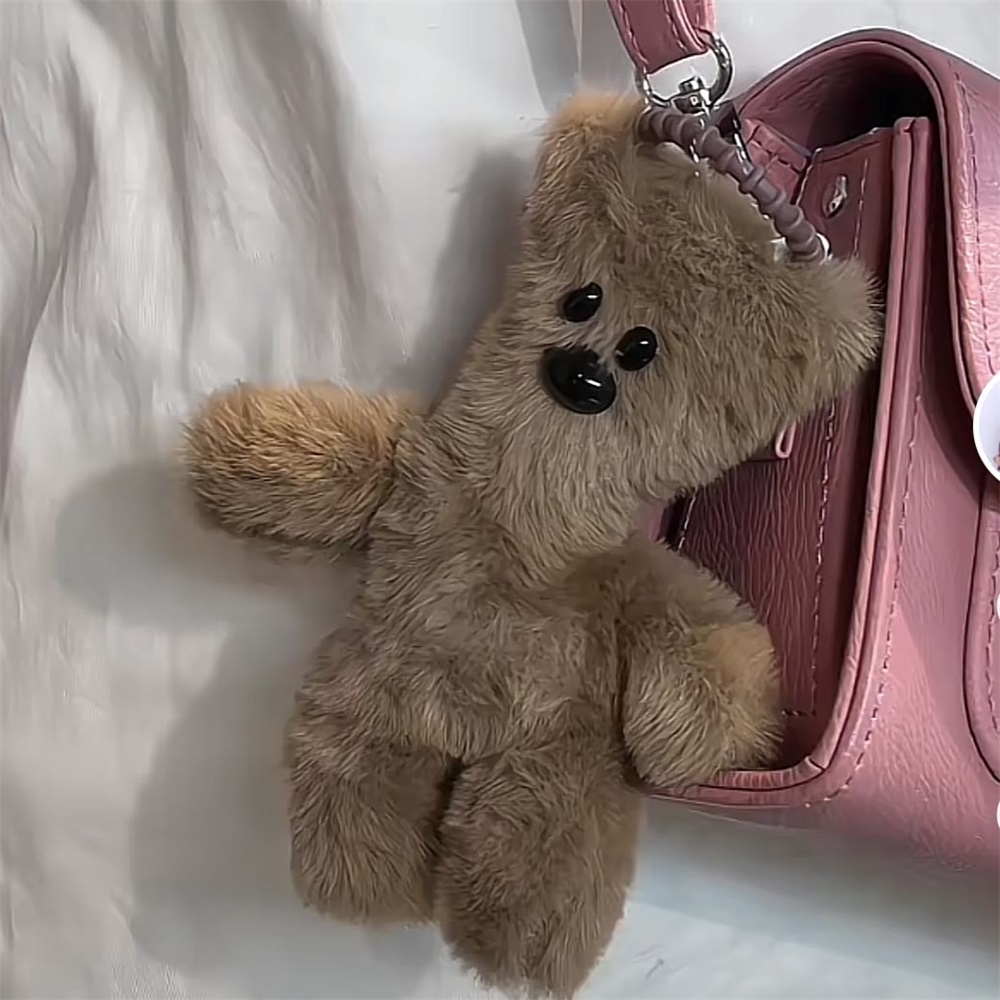 【Ready Stock】Plush Squeaky Teddy Bear Pendant Finished Mr. Bean Teddy Bear
