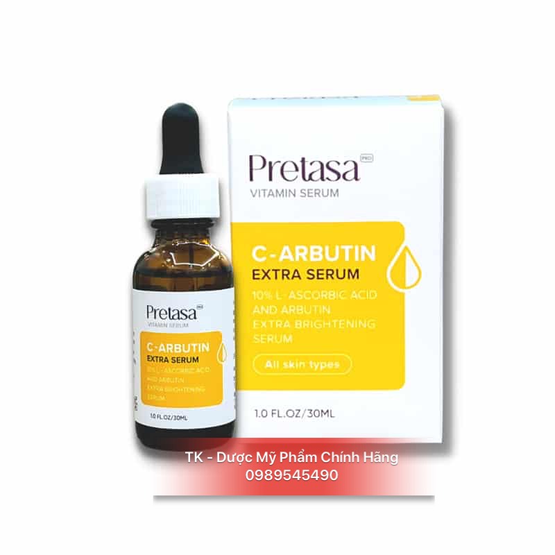 Serum tinh chất pretasa c arbutin extra làm sáng da, căng mịn, tươi sáng - 30ml