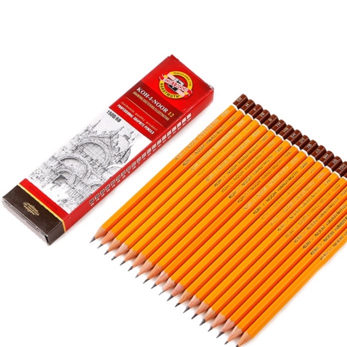Bút chì gỗ tiệp koh 1500 hb, 2b, 3b, 4b, 5b, 6b