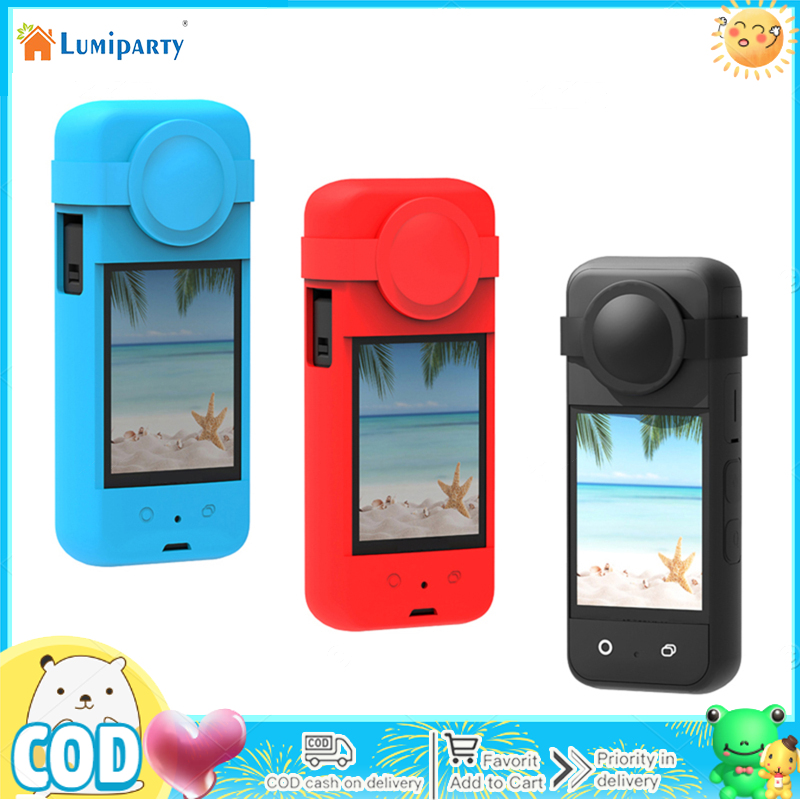 Silicone Case Compatible For Insta360 X3 Lens Protective Cover Panoramic Camera Body Shockproof Case