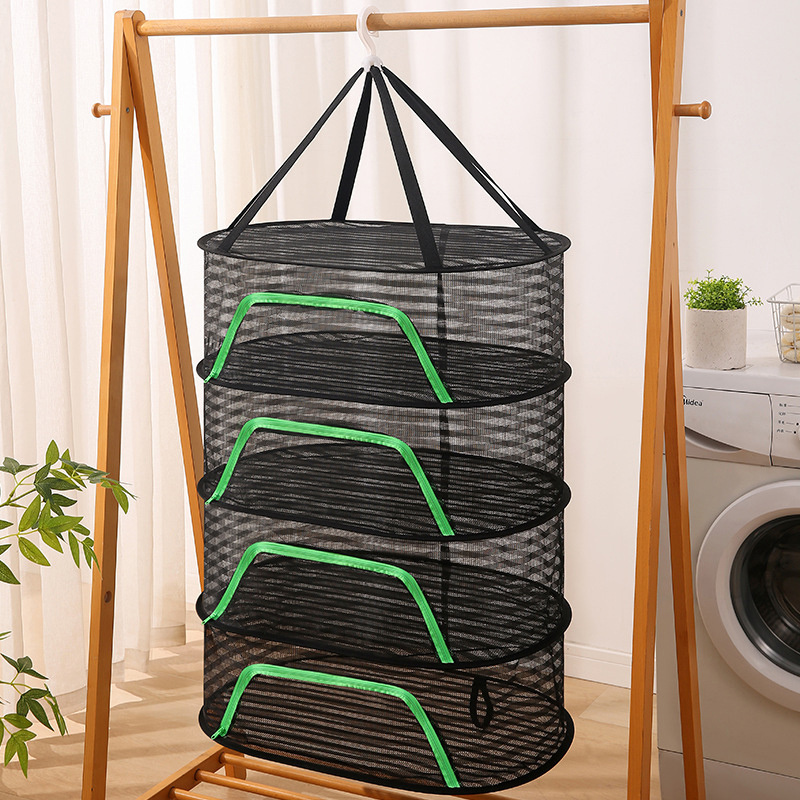 Folding Food Drying Net Anti-mosquito Dry Rack For Herbs Hanging Basket Dryer Bag Mesh Drying Net For Vegetable Fruit Mushen. 