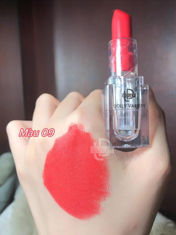 Son thỏi lì siêu mịn môi DOLLY VARIETY [Màu Cam hồng đào]