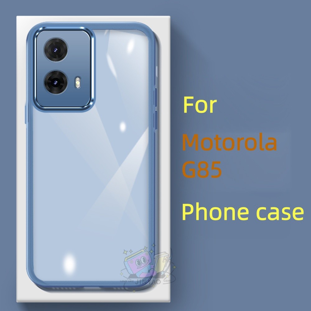 【Art Style】For Motorola G85 Phone case transparent Lens protector Stain-Resistant Cushioned Airbag Designer Anti-fingerprint Protective Case. 