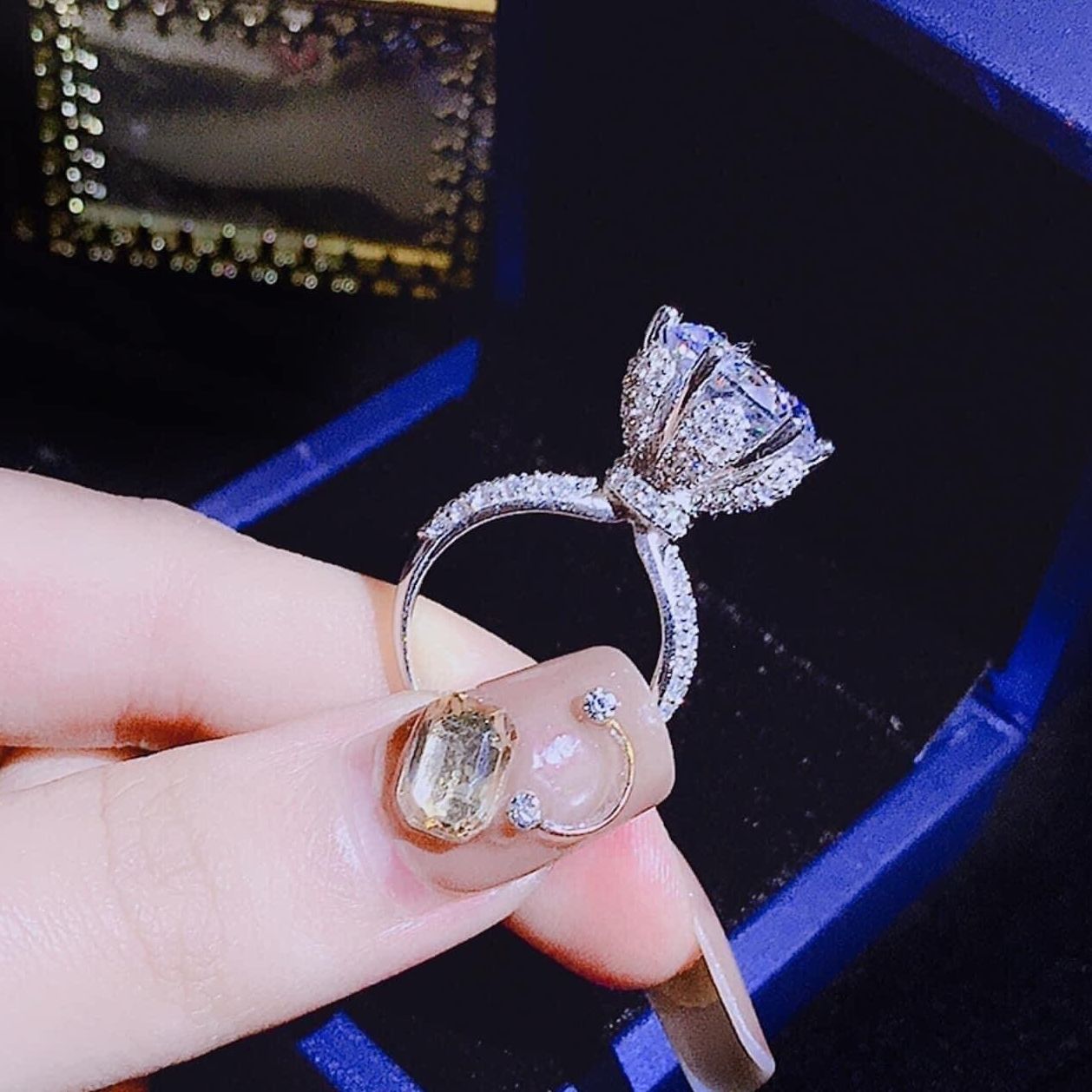 [HCM]Nhẫn nữ đẹp, nhẫn bạc Ý, nhẫn vàng trắng, nhẫn nữ bạc 925 xi kim, nhẫn mạ vàng cao cấp hoa xoáy đeo phong thủy mang tài lộc may mắn bình an Trang Sức Gami N080 đeo đi tiệc đi chơi siêu đáng yêu xinh xắn