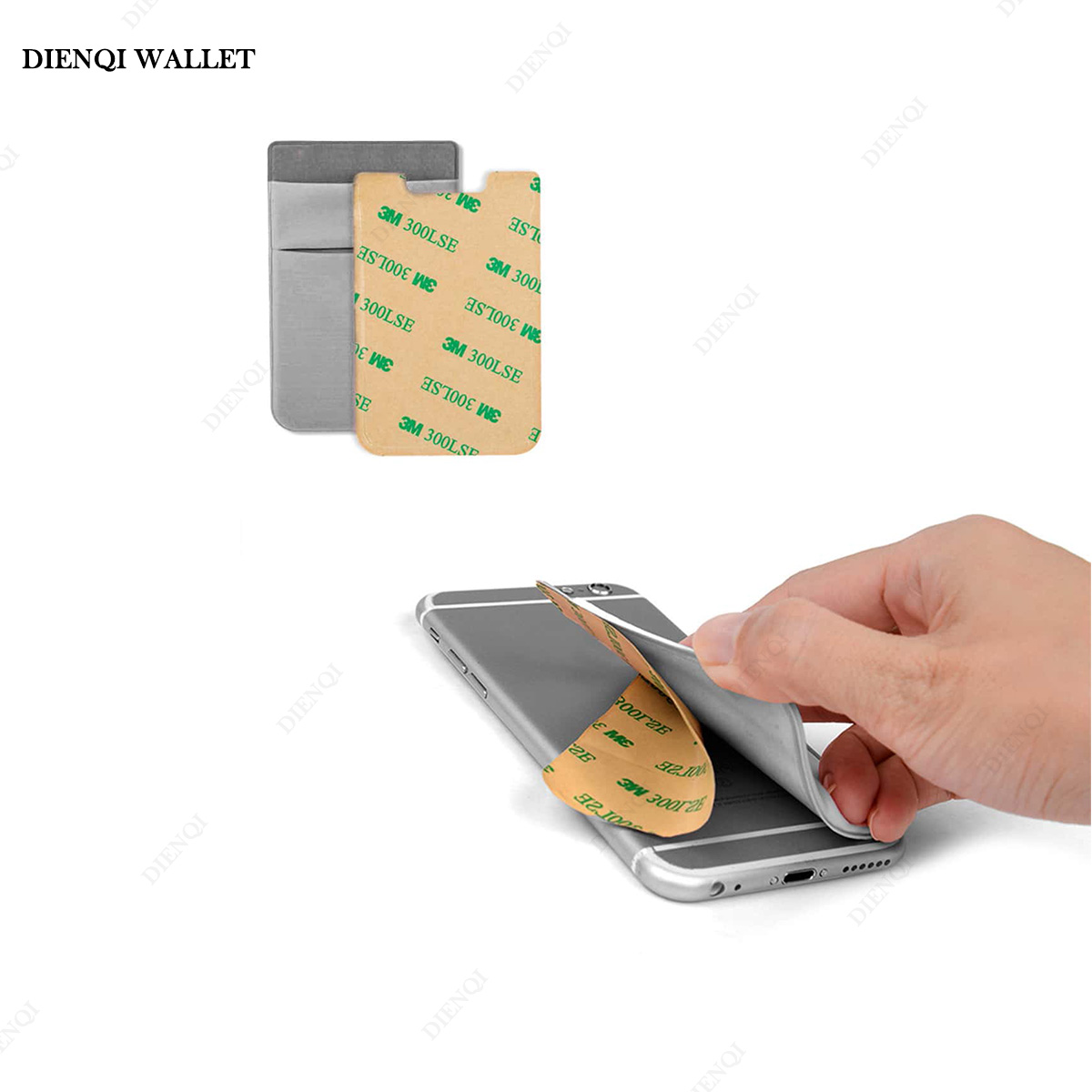 【New release】 Fashion Elastic Cloth Card Holder Wallet Case Credit ID Card Holder Adhesive Sticker Pocket Bag.