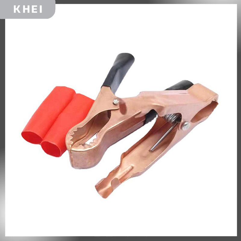 KHEI 2 chiếc kẹp chì thử nghiệm pin xe tải xe hơi cá sấu màu đỏ + đen 30A kẹp cá sấu khuyến mãi tốt nhất phích cắm điện