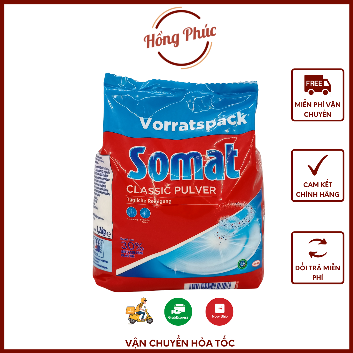 Bột rửa ly bát Somat gói 1.2 kg nhập khẩu Đức