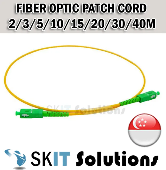 2 3 5 10 20 30 40m Fiber Fibre Optic Patch Cord Optical Internet Broadband Cable Opennet Singtel Starhub M1 Sg Seller Lazada Singapore
