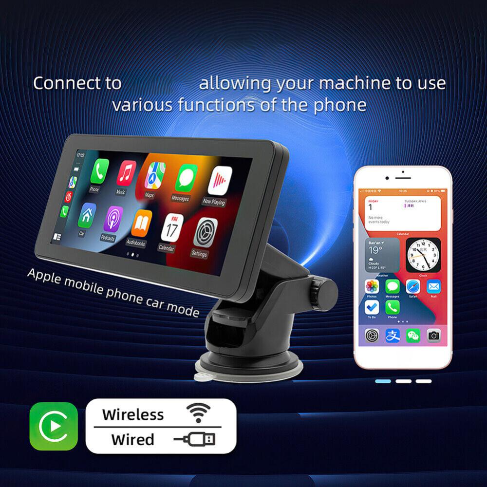 Portable Car Stereo Radio Carplay Android Auto Mirror Link 6.86inch Écran  pliable Bluetooth Fm Transmetteur Caméra