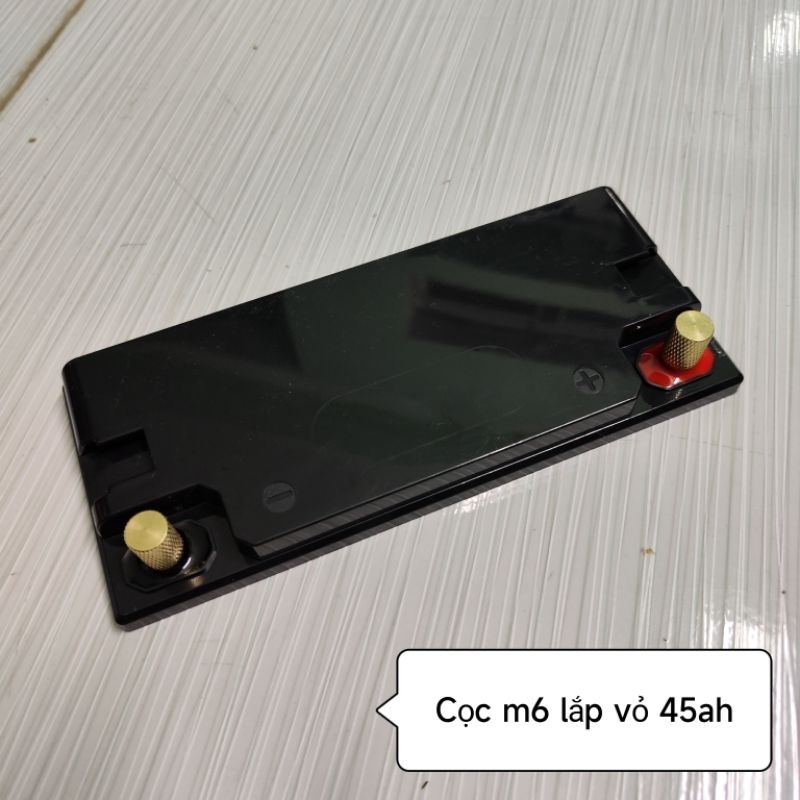 Bộ 2 cọc đồng M5, M6, M8 lắp vỏ acquy (dùng với kẹp cá sấu)