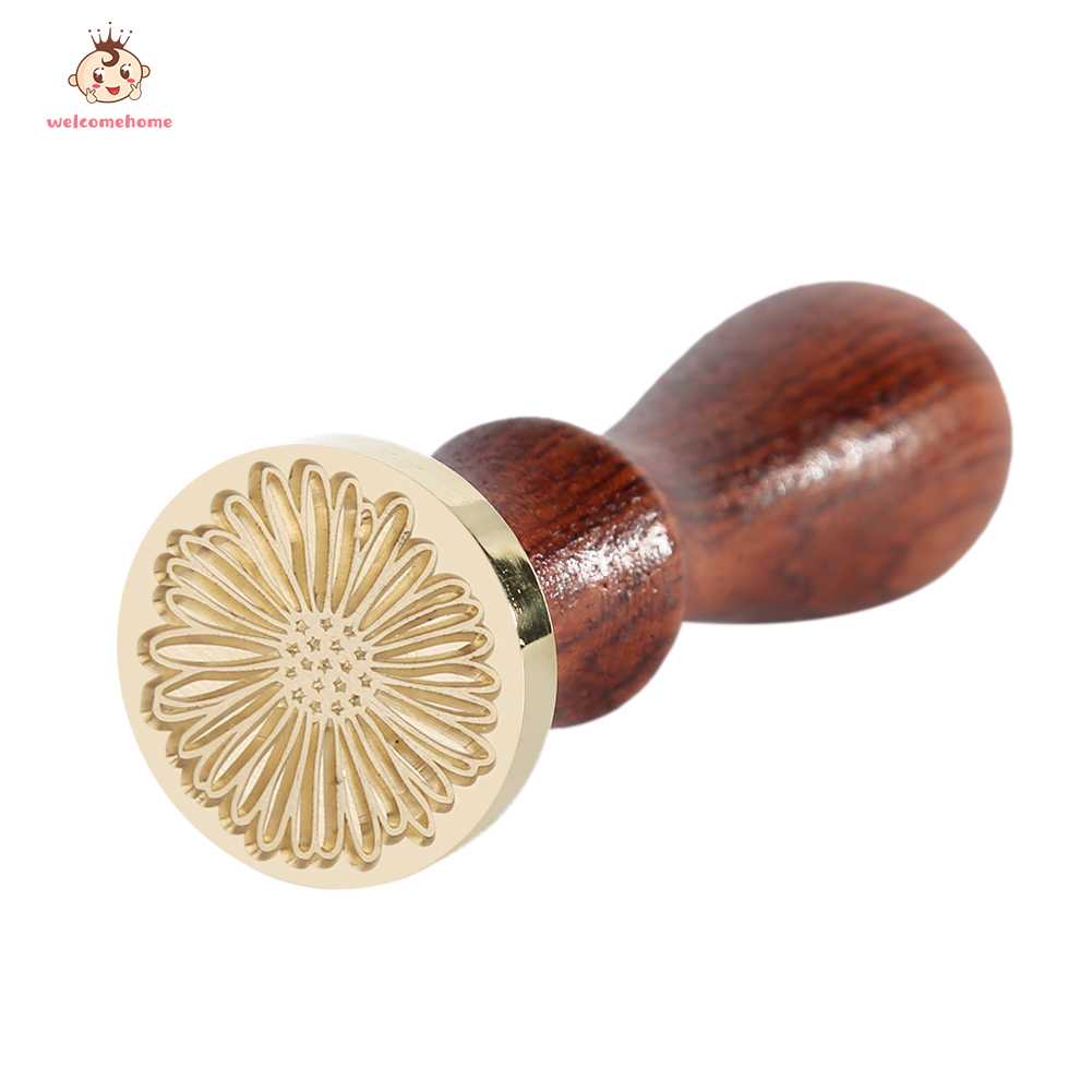 Vintage Plant Flower DIY Seal Stamp Handcraft Sealing Wax Stamp for Scrapbooking Diary Envelope