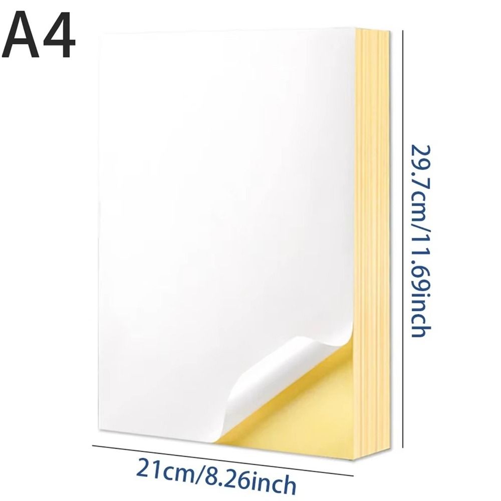 New A4 Self-Adhesive Paper Matte Glossy Surface Writable Paper Sheet