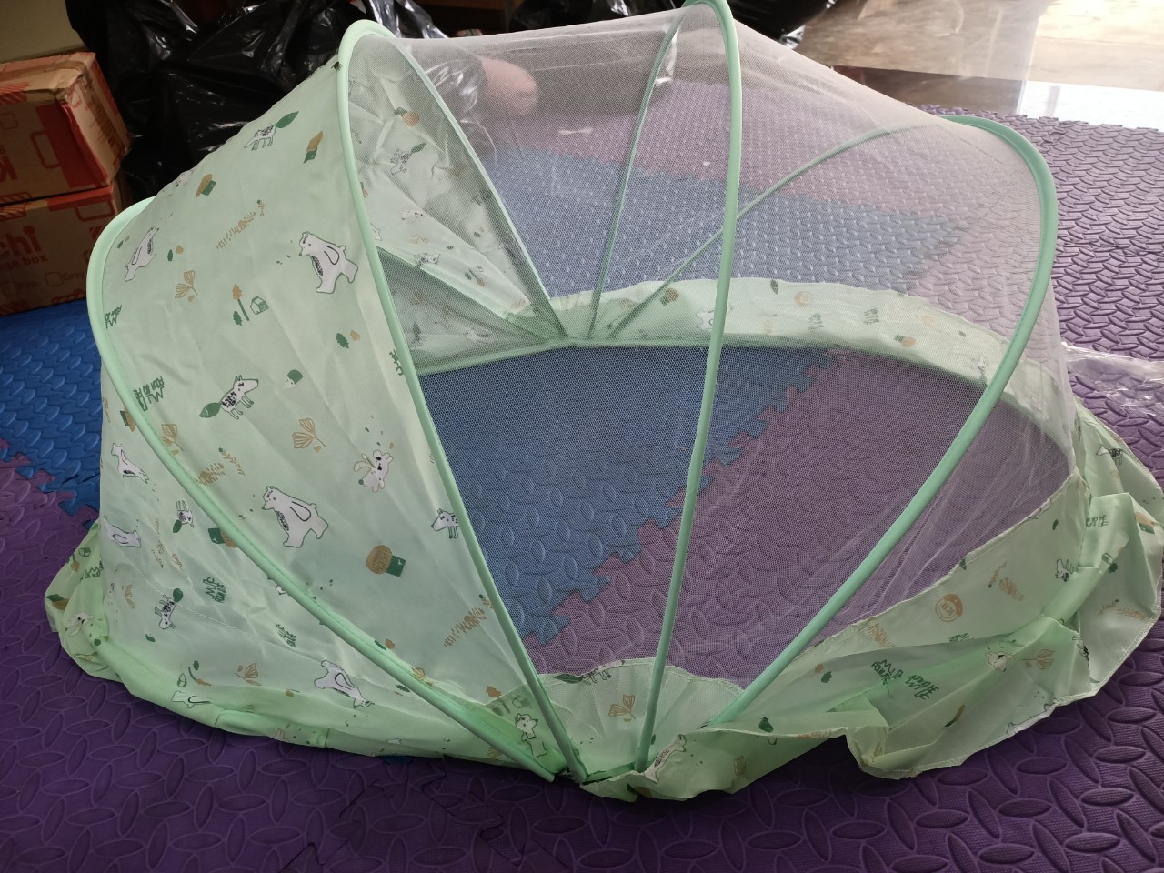 Màn chụp gấp gọn, chống muỗi cho bé sơ sinh