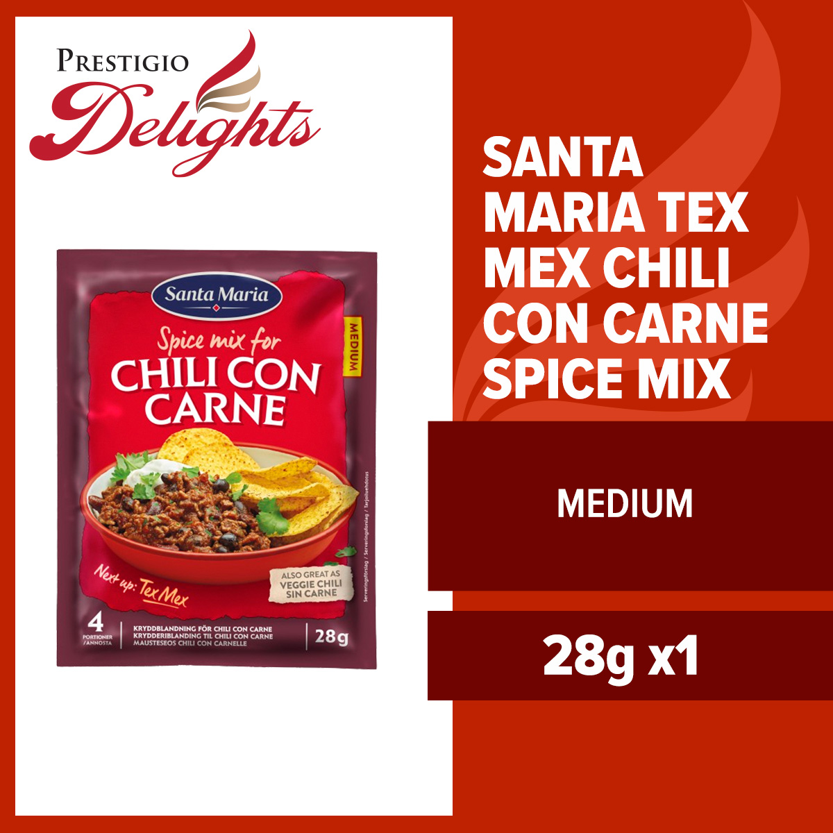 Santa Maria Tex Mex Chili Con Carne Spice Mix Medium 28 G Lazada