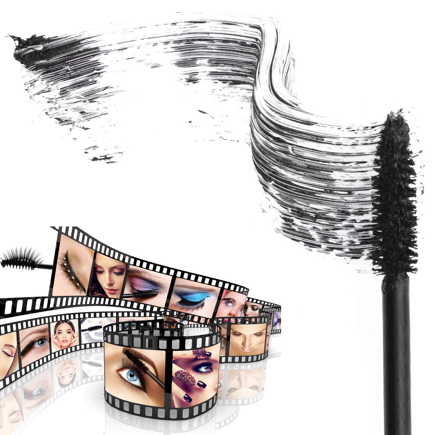 Eyelash Spoolies Eyelashes Brush for Eyelash Extensions and Eyebrow Brush (Black)