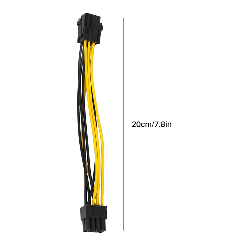 2 Pack Graphics Card 6 Pin to 8 Pin PCIe Adapter Power Cable (GPU Video Graphics Card Power Cable) 7.8 Inch