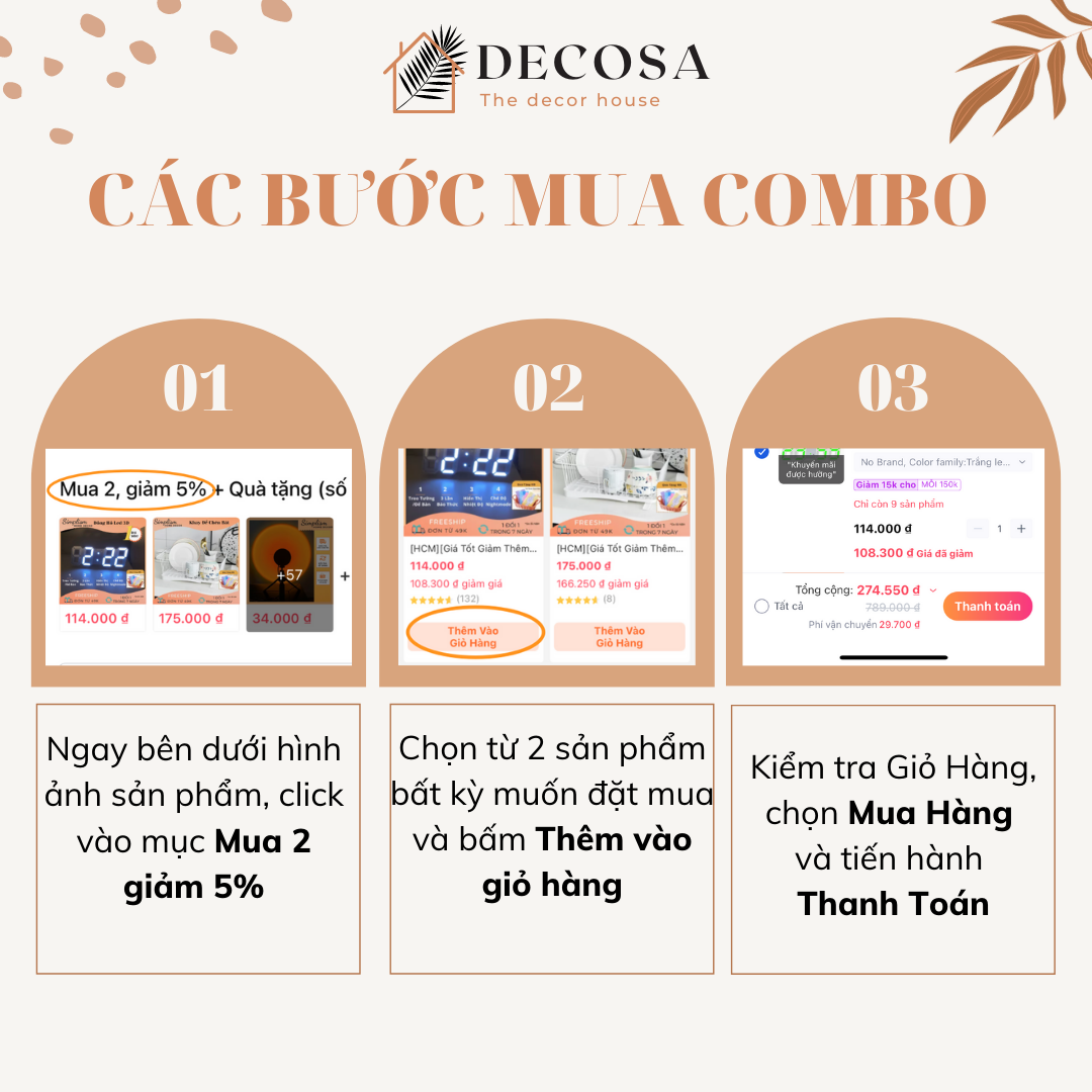 Bình đựng nước thủy tinh cao cấp có nắp đậy DECOSA