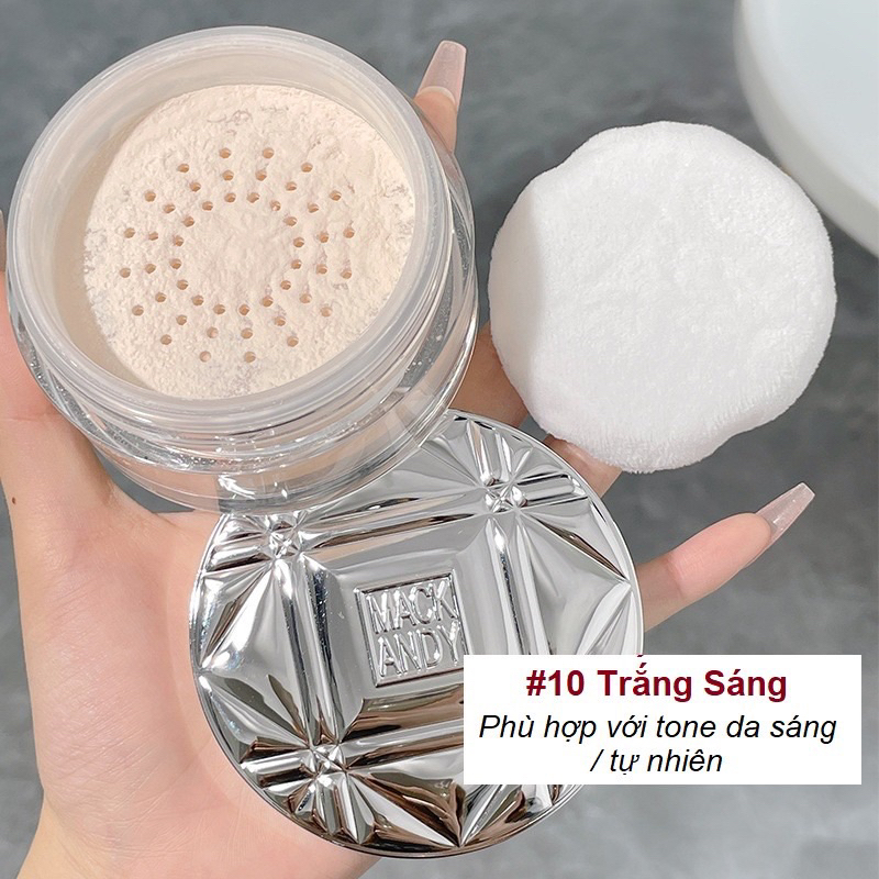 Phấn phủ bột Mack Andy che khuyết điểm chống thấm nước kiềm dầu