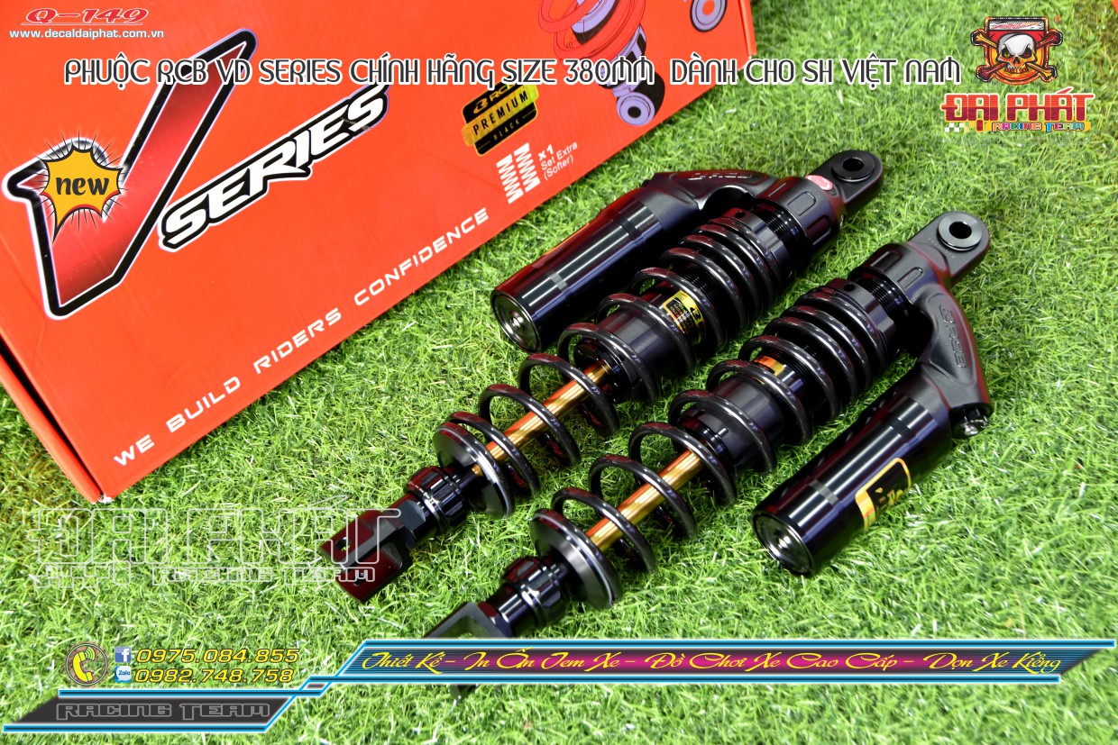 PHUỘC RCB VD SERIES ĐEN TY VÀNG DÀNH CHO SH