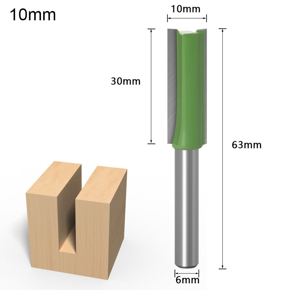 YIQIHE Mới Dụng cụ chế biến gỗ Hai cạnh Chuôi 6mm Dụng cụ cắt rãnh Mũi Bộ định tuyến Mũi khoan Dao phay